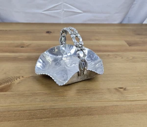 Vintage Rodney Kent Hammered Aluminum Tulip Basket #429 Vtg - Bild 1 von 15