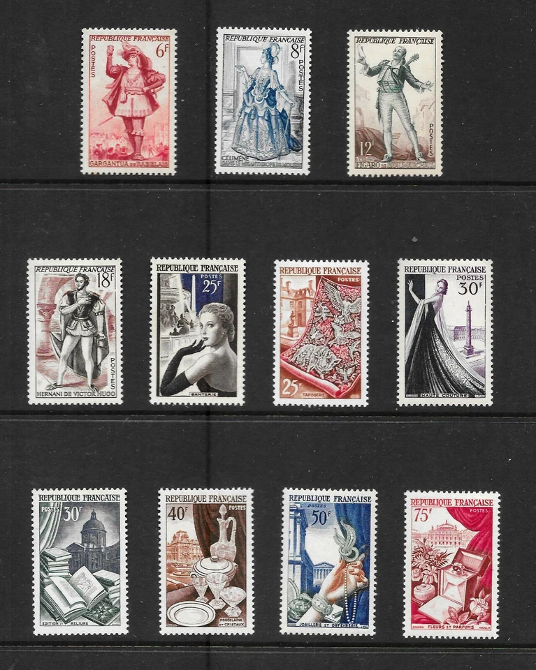 FRANCE 1953-5 National Industries set of 11 vf MINT never hingedSG 1162 - 1170 - Image 1 of 1