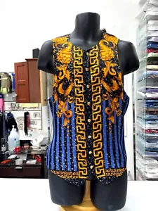 NUEVO Chaleco Creme De Seda para Hombre Moda 100% Seda Suave Tacto Premium Multicolor EE. UU. - Imagen 1 de 4