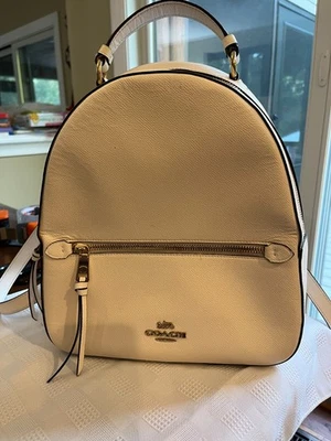 Coach "coach outlet" Jordyn White Leather Backpack - Image 1 of 4