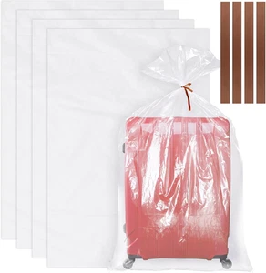 4 Pack Large Clear Plastic Bags, 40" X 60" Moistureproof Dustproof Large Storage - Picture 1 of 12