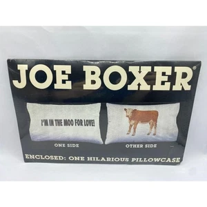 Funda de Almohada JOE BOXER Vintage Divertida SIN ABRIR Sellada Años 90 ¡Moo For Love! - Imagen 1 de 6