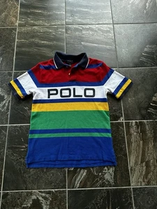 Polo Ralph Lauren Multicolor Striped Big Spell-Out Shirt Boys Medium (10-12) - Picture 1 of 5