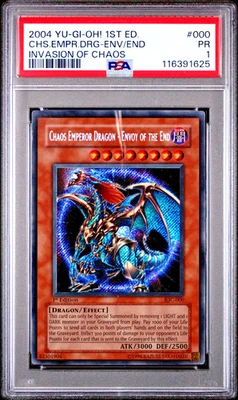 PSA 1 PR 1ST EDITION Chaos Emperor Dragon Envoy of the End IOC-000 YUGIOH - Image 1 of 2