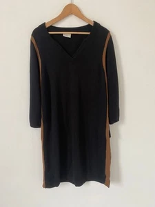 Wickel London Pullover Kleid Gr. 14 dunkelblau Strick Taschen knielang 3/4 Arm - Bild 1 von 7