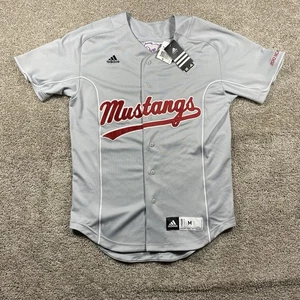 NEW Adidas Southern Methodist SMU Mustangs Football Jersey Mens M Gray 2010 NCAA - Picture 1 of 13
