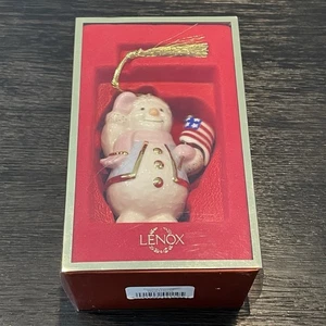 Lenox Patriotic Snowman Ornament #6237762 w/ Box - Picture 1 of 12