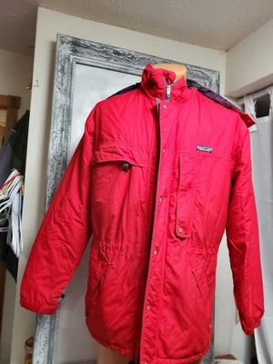 De Colección Años 90 Patagonia Invierno Puffer Parka Chaqueta Roja 84141 Abrigo M Cremallera Capucha Usada en Excelente Condición Foto 1 de 4