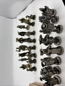 Pewter Crystal Chess Pieces - Picture 1 of 11
