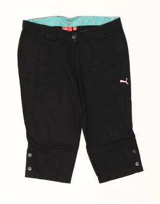 Pantalones capri rectos para mujer PUMA UK 10 pequeños W32 L19 algodón negro BZ03 Foto 1 de 3