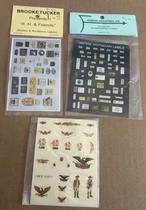 Etiquetas vintage para casa de muñecas escala 1:12, nuevo stock antiguo - Imagen 1 de 7