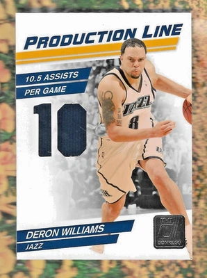 德龙·威廉斯 2010 帕尼尼·唐鲁斯 SP 比赛使用球衣遗物插入 #'D /399 NBA — 第 1/2 张图片