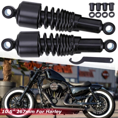 10.5" Rear Absorber Lowering Shocks For 1980-UP Harley Touring Electra Glide FLH Foto 1 de 4