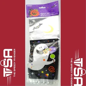 Bolsas de fiesta de celofán Feliz Halloween de 20 quilates para niños juguetes de vacaciones golosinas favores - Imagen 1 de 2