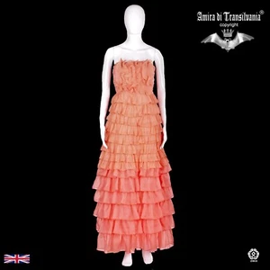 woman clothing summer couture dress orange brand long elegant sexy chiffon silk - Picture 1 of 12