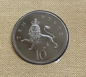 1990 TEN 10 PENCE COIN BRILLIANT UNCIRCULATED BU - Picture 1 of 3