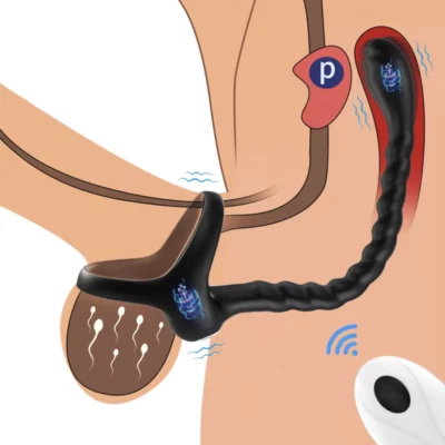 Cock Ring Vibrating Male Sex Toy for Men Remote Contorl Penis Ring Anal Vibrator - Image 1 of 4