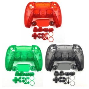 Clear Shell Skin Replacement Case For Sony Playstation 5 Gamepad With Button Kit - Picture 1 of 13