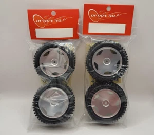 Rear Wheels with Aluminum Ring for Tamiya TT-02B 1/10 RC Off-road Car - Picture 1 of 7