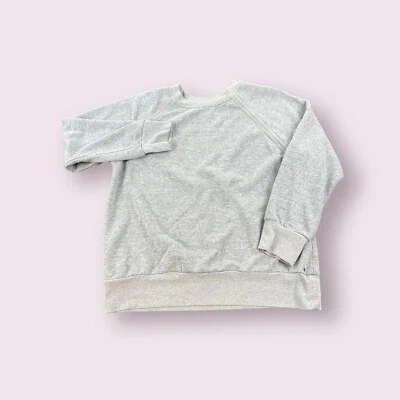 prana 毛衣套衫运动衫灰色圆领户外大麻女式 L 码 — 第 1/4 张图片