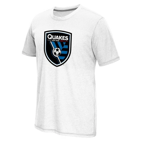 San Jose Earthquakes MLS Adidas White 2016 Authentic Team Crest T-Shirt Cover