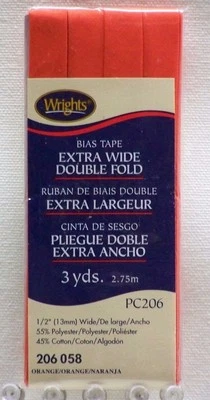 Wrights /C&C Bias Tape Double Fold -1/2" w x 3yd- 65 Colors - Your Choice of One - Image 1 of 4