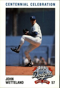1990 Dodgers Police Baseball Card #57 John Wetteland