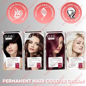 ELEA Crema Colorante Permanente Capelli Colore Professionale 100% Grigio Copertura Capelli - Foto 1 di 48