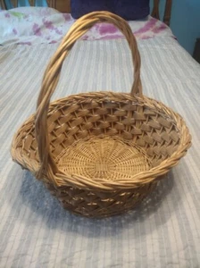 Großer ovaler Vintage rustikaler Bauernkorb mit Henkel - Bild 1 von 7