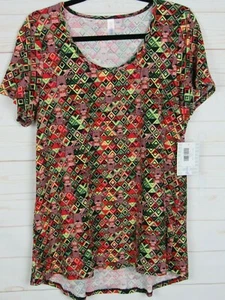 Lularoe Damen Weihnachten klassisch T grün & rot Rentier Top Größe L Neu mit Etikett - Bild 1 von 3