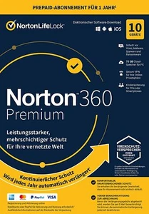 Norton Security Premium 10 Geräte 1 Jahr 75 GB Cloud 2026 - Bild 1 von 5