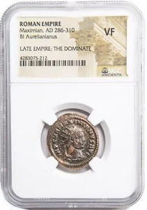 Rare Ae romain de Maximien (286-310 après JC) - Pièce certifiée NGC (VF) - Photo 1 sur 3