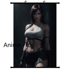 Pop Anime Game Poster Tifa in Dark Painting Wall Scroll Poster 30x45cm
