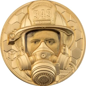 1 oz 250$ Cook Islands Real Heroes - Firefighter 2021 PP mit Zertifikat u. Box - Picture 1 of 2