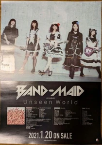 BAND-MAID Unseen World B2 Poster Band Maid Kobato Miku Girls Band Rock Maid - Picture 1 of 1