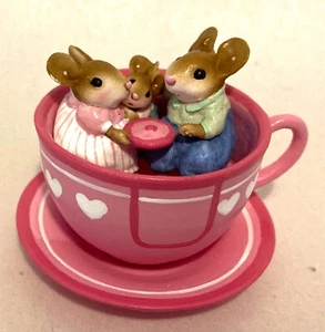 Wee Forest Folk TWIRLING TEACUP, M-665x, Mouse Expo 2021 LTD, PINK Cup - Picture 1 of 1