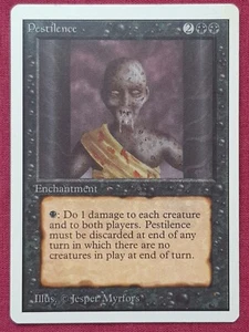 Magic The Gathering UNLIMITED EDITION PESTILENCE black card MTG - Picture 1 of 2