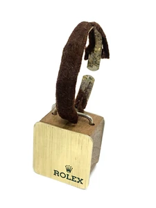 Soporte de reloj Rolex vintage exhibición de tienda madera acero usado raro - Imagen 1 de 9