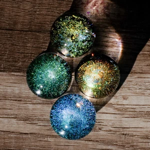 25mm Borosilicate Glass Marble Color Dichro Sparkle Colors - Picture 1 of 1