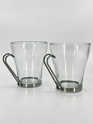 Taza de café espresso/capuchino de vidrio Vitrosax de repuesto mango de acero ¡Hecha en Italia! Foto 1 de 4