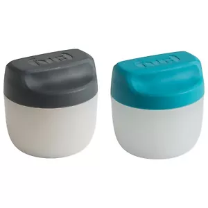 Trudeau Fuel Condiment / Salad Dressing Storage Container Set - Tropical Blue - Picture 1 of 6