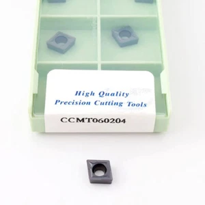 10PCS CCMT060204 CNC Lathe Carbide Indexable Turning Insert CCMT 21.51 For Steel - Imagen 1 de 2