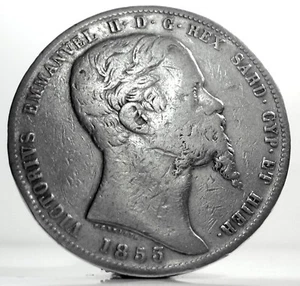 SARDEGNA (Vittorio Emanuele II) L.5-1853 Genova,RR. - Picture 1 of 9