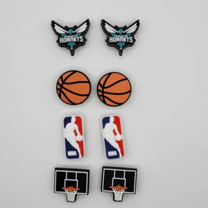 NBA Charlotte Hornets Basketball Team For Crocs Shoe Charms - 8 Pieces - Picture 1 of 1