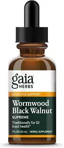 Gaia Herbs Wormwood Black Walnut Supreme 1 fl oz 30 ml - Picture 1 of 8