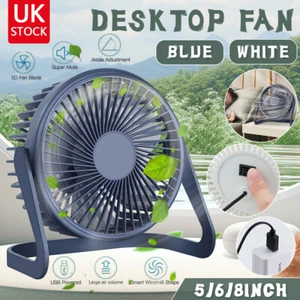5/6/8 INCH Mini USB Desk Fan Portable Small Quiet Table Cooling Fan - Picture 1 of 18