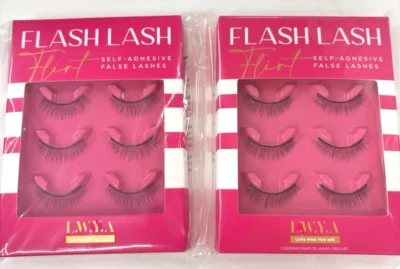 2 Pack LWYA Flash Lash Flirt Self-Adhesive False Lashes Trio Boxes - Image 1 of 4