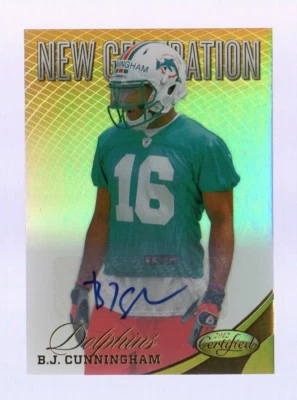 2012 Panini Certified ... B.J. Cunningham Rookie Mirror Gold Auto #14/25 - Image 1 of 2