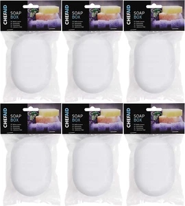 6x Chef Aid Seifenhalter Reise Urlaub Kunststoff Aufbewahrungsbox - Weiß - Bild 1 von 2