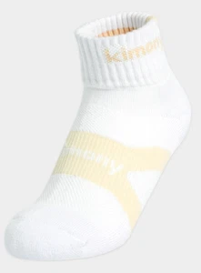 Kimony Women’s Mid Crew Sports Socks 5 Pairs White Yellow NWT KSSN501-L4 - Picture 1 of 6